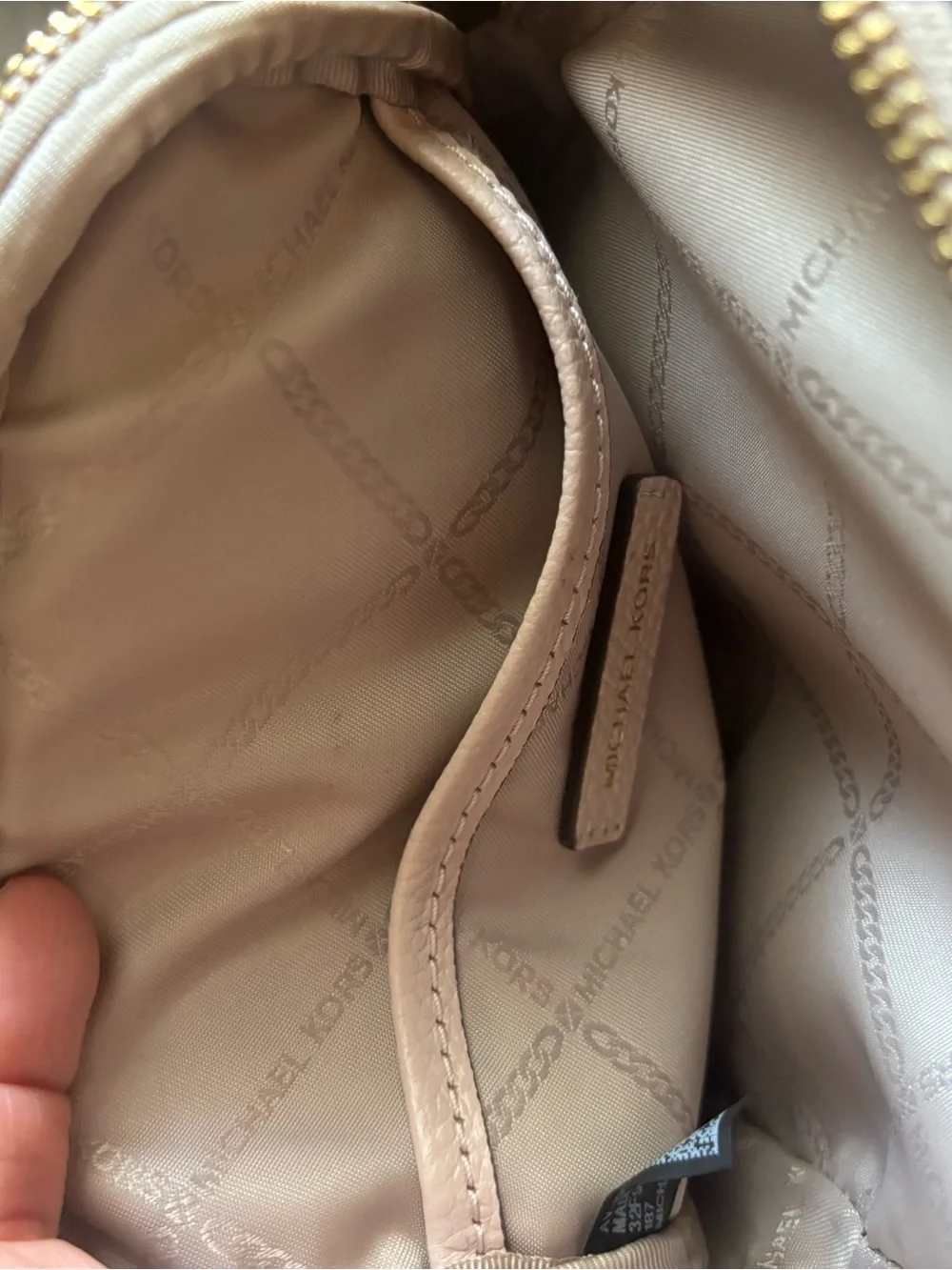 Michael Kors Blush Pink Pebbled Leather Crossbody Bag